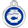 Dog ID Tags Fish Bowl Dark Blue Dog Nation