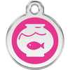 Dog ID Tags Fish Bowl Hot Pink Dog Nation