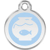 Dog ID Tags Fish Bowl Light Blue Dog Nation
