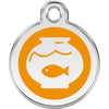 Dog ID Tags Fish Bowl Orange Dog Nation