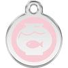 Dog ID Tags Fish Bowl Light Pink Dog Nation