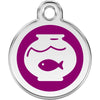 Dog ID Tags Fish Bowl Purple Dog Nation