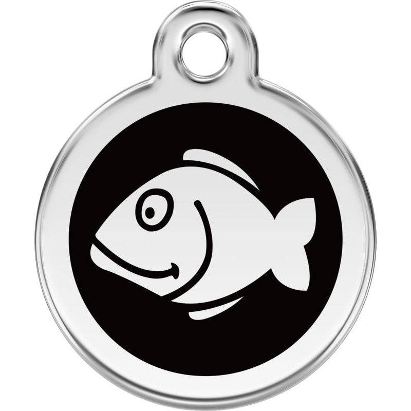 Dog ID Tags Fish Black Dog Nation