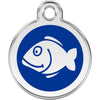 Dog ID Tags Fish Dark Blue Dog Nation
