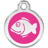 Dog ID Tags Fish Hot Pink Dog Nation