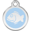 Dog ID Tags Fish Light Blue Dog Nation