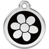 Dog ID Tags Flower Black Dog Nation
