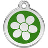 Dog ID Tags Flower Green Dog Nation