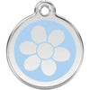 Dog ID Tags Flower Light Blue Dog Nation