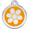 Dog ID Tags Flower Orange Dog Nation