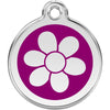 Dog ID Tags Flower Purple Dog Nation