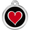 Dog ID Tags Heart 2 Black Dog Nation