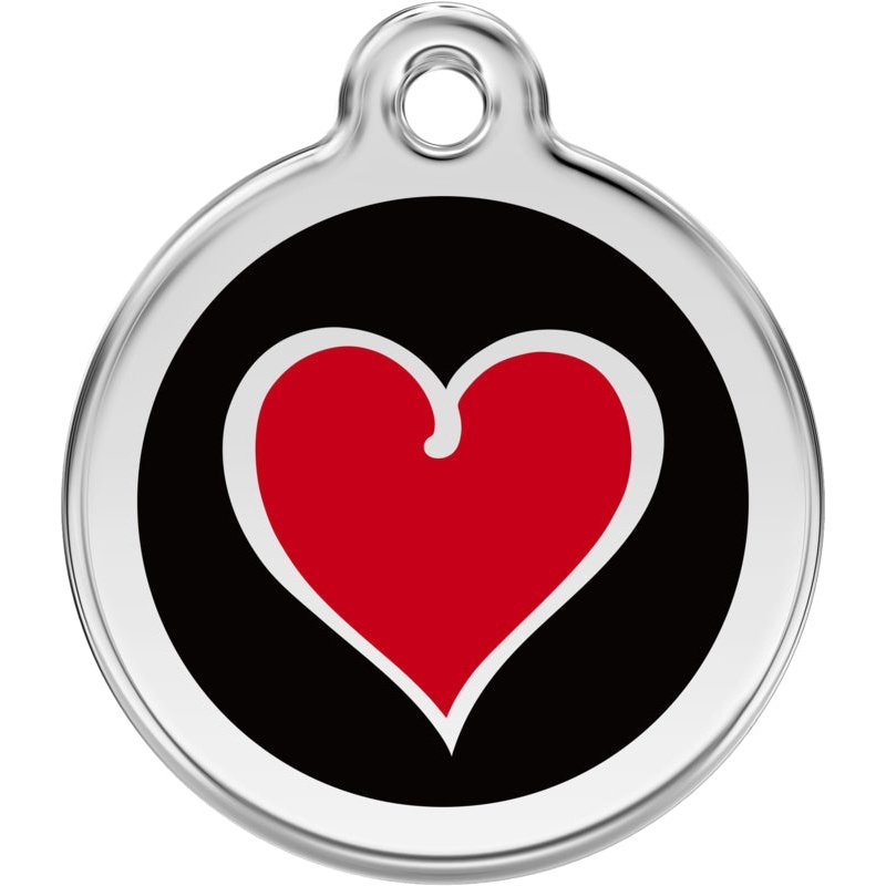Dog ID Tags Heart 2 Black Dog Nation
