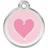Dog ID Tags Heart 2 Pink Dog Nation