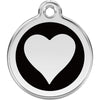 Dog ID Tags Heart Black Dog Nation