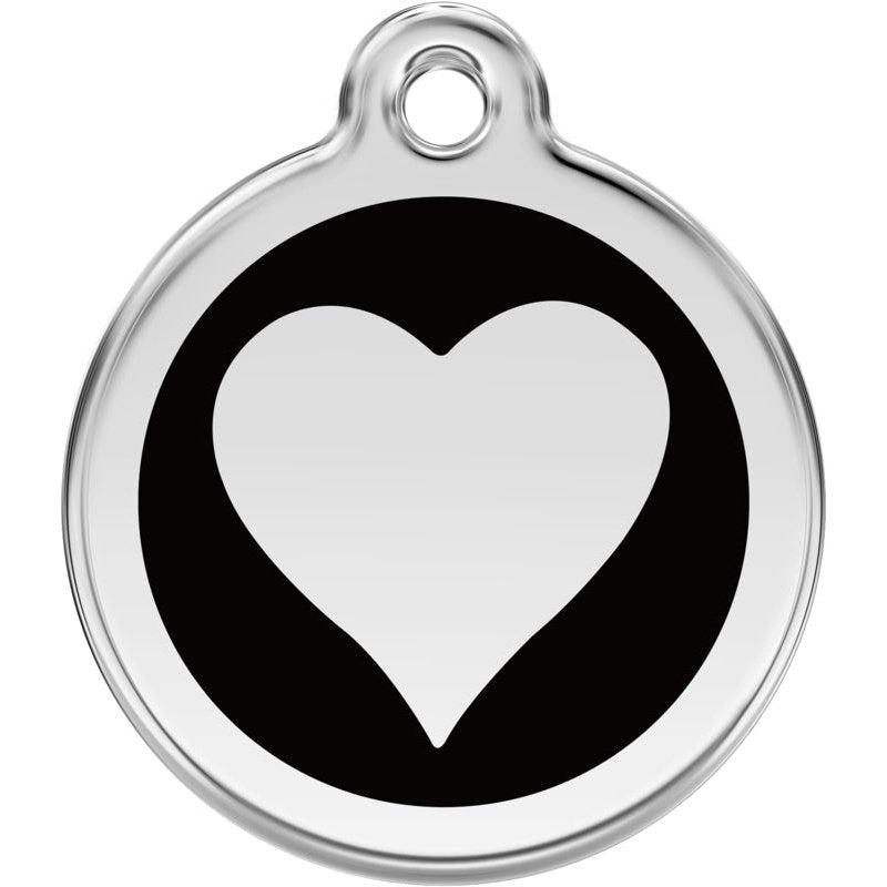 Dog ID Tags Heart Black Dog Nation