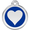 Dog ID Tags Heart Dark Blue Dog Nation