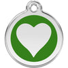 Dog ID Tags Heart Green Dog Nation