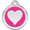 Dog ID Tags Heart Hot Pink Dog Nation