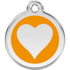 Dog ID Tags Heart Orange Dog Nation