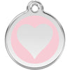 Dog ID Tags Heart Light Pink Dog Nation