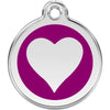 Dog ID Tags Heart Purple Dog Nation