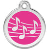 Dog ID Tags Music Hot Pink Dog Nation