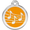 Dog ID Tags Music Orange Dog Nation