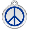 Dog ID Tags Peace Dark Blue Dog Nation