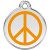 Dog ID Tags Peace Orange Dog Nation