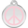 Dog ID Tags Peace Light Pink Dog Nation