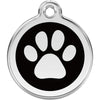 Dog ID Tags Paw Print Black Dog Nation