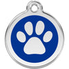 Dog ID Tags Paw Print Dark Blue Dog Nation