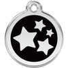 Dog ID Tags Stars Black Dog Nation