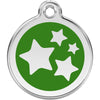 Dog ID Tags Stars Green Dog Nation