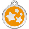Dog ID Tags Stars Orange Dog Nation