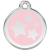 Dog ID Tags Stars Light Pink Dog Nation