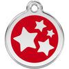 Dog ID Tags Stars Red Dog Nation