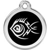 Dog ID Tags Tribal Fish Black Dog Nation