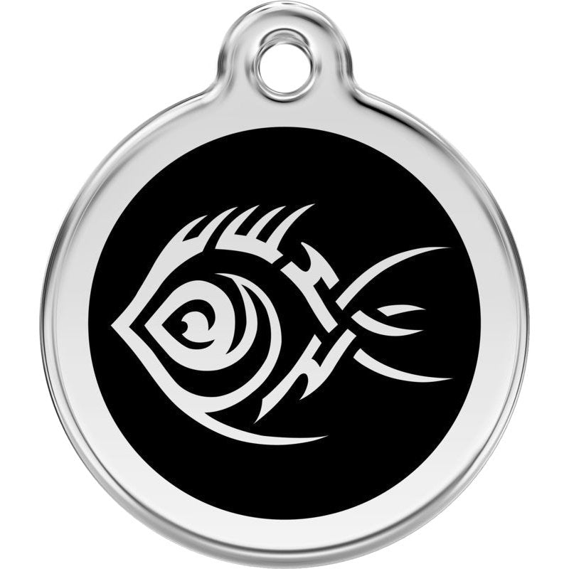 Dog ID Tags Tribal Fish Black Dog Nation