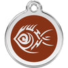 Dog ID Tags Tribal Fish Brown Dog Nation