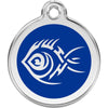 Dog ID Tags Tribal Fish Dark Blue Dog Nation