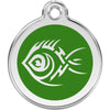 Dog ID Tags Tribal Fish Green Dog Nation