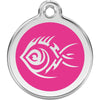 Dog ID Tags Tribal Fish Hot Pink Dog Nation