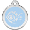 Dog ID Tags Tribal Fish Light Blue Dog Nation