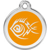 Dog ID Tags Tribal Fish Orange Dog Nation