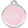 Dog ID Tags Tribal Fish Light Pink Dog Nation