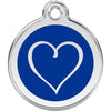 Dog ID Tags Tribal Heart Dark Blue Dog Nation