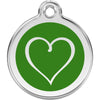 Dog ID Tags Tribal Heart Green Dog Nation