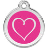 Dog ID Tags Tribal Heart Hot Pink Dog Nation
